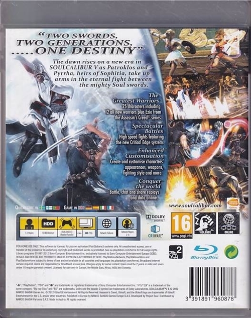 Soulcalibur 5 - PS3 (B Grade) (Genbrug)